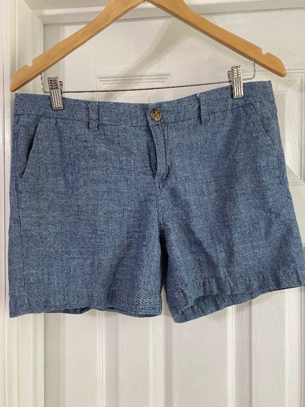 Merona Light Blue Denim-Style Cargo Shorts